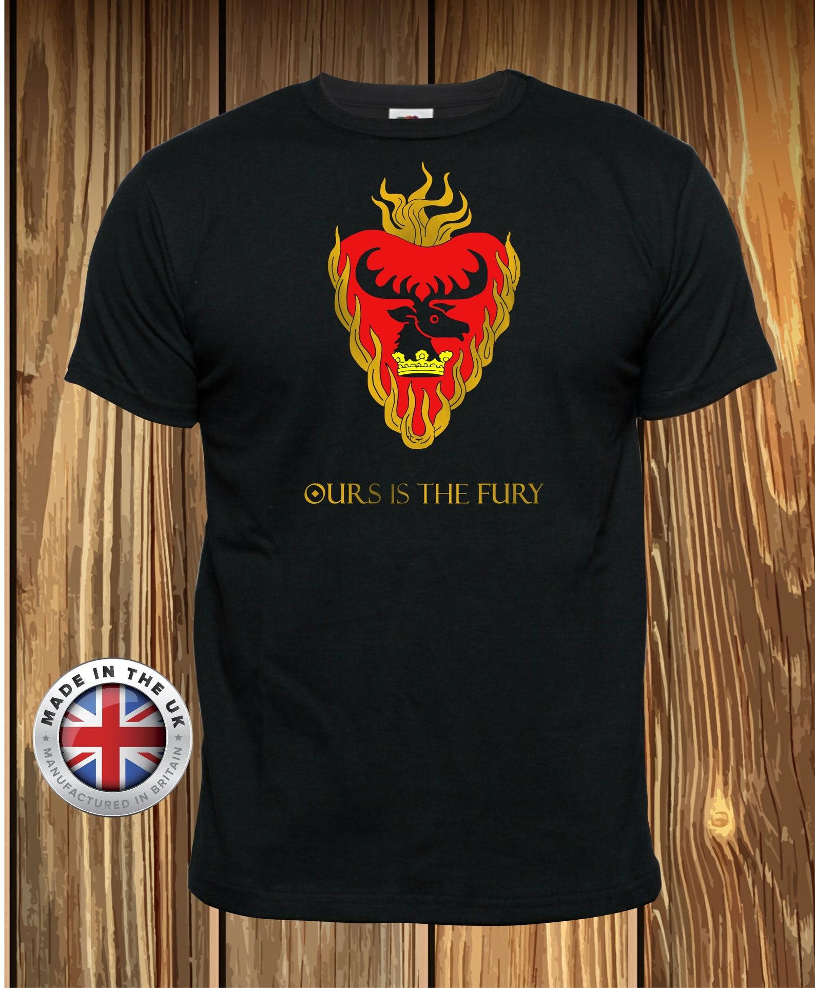 Game of Thrones T-Shirt: House Baratheon Ours Is The Fury 3XL