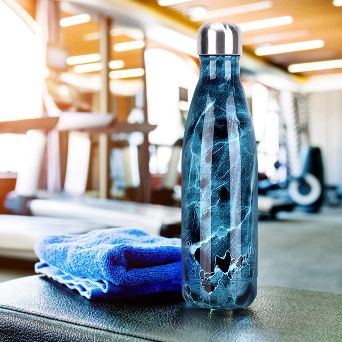 

Бутылка для воды из нержавеющей стали, бутылки для воды с вакуумной изоляцией, многоразовая бутылка для напитков с двойными стенками, 350 мл/500 мл/750 мл/1000 мл 500ml