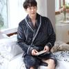 Cozy Coral Fleece Couple Pajamas Robe - Thick Warm Autumn Winter Bathrobe