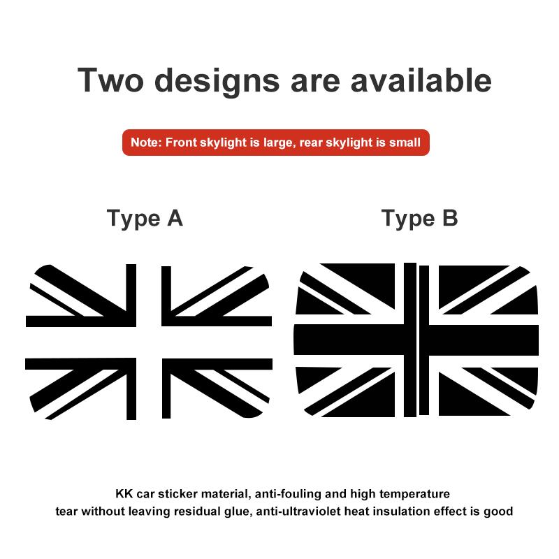 BFZ1 Car Sunroof Stickers Roof Window Film Vinyl Sunshade Sticker For MINI Cooper F56 F60 R55 R56 R60 U25 Countryman Auto Decal