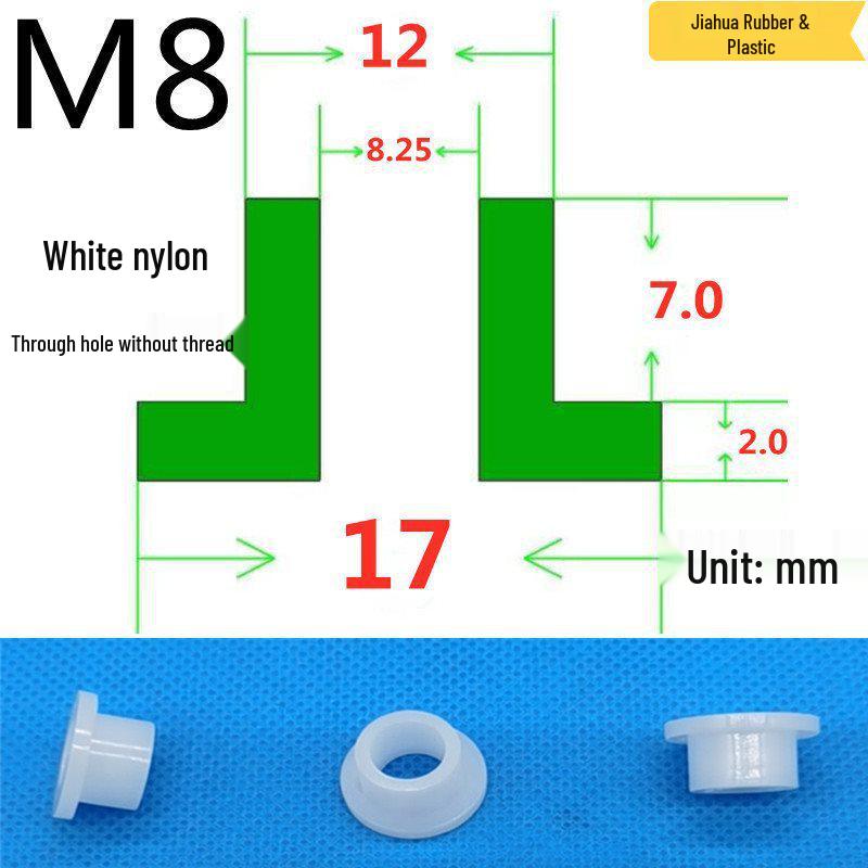 T-förmige Nylon-Dichtungsscheibe M3-M35 Gewinde Isolierabstandshalter