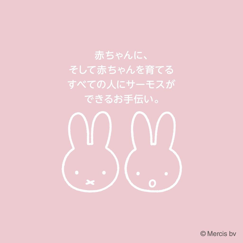 Thermos Stainless Steel Water Bottle for Formula Miffy Light LP Preparation, 350ml, Design, Pink, JPA-350B