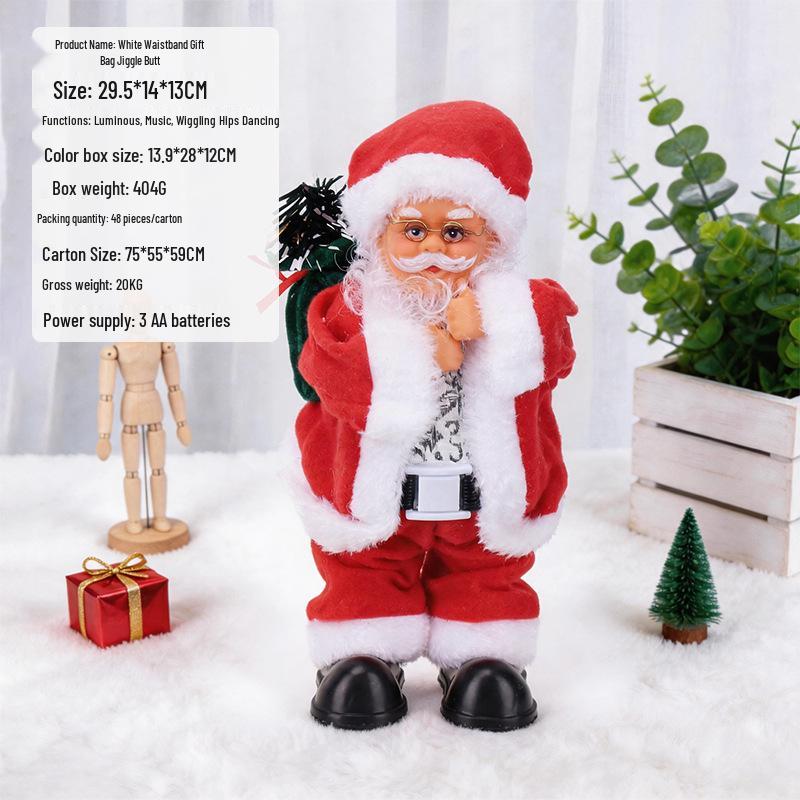 Electric Climbing Ladder Santa Claus Toy for Kids' Christmas Decoration