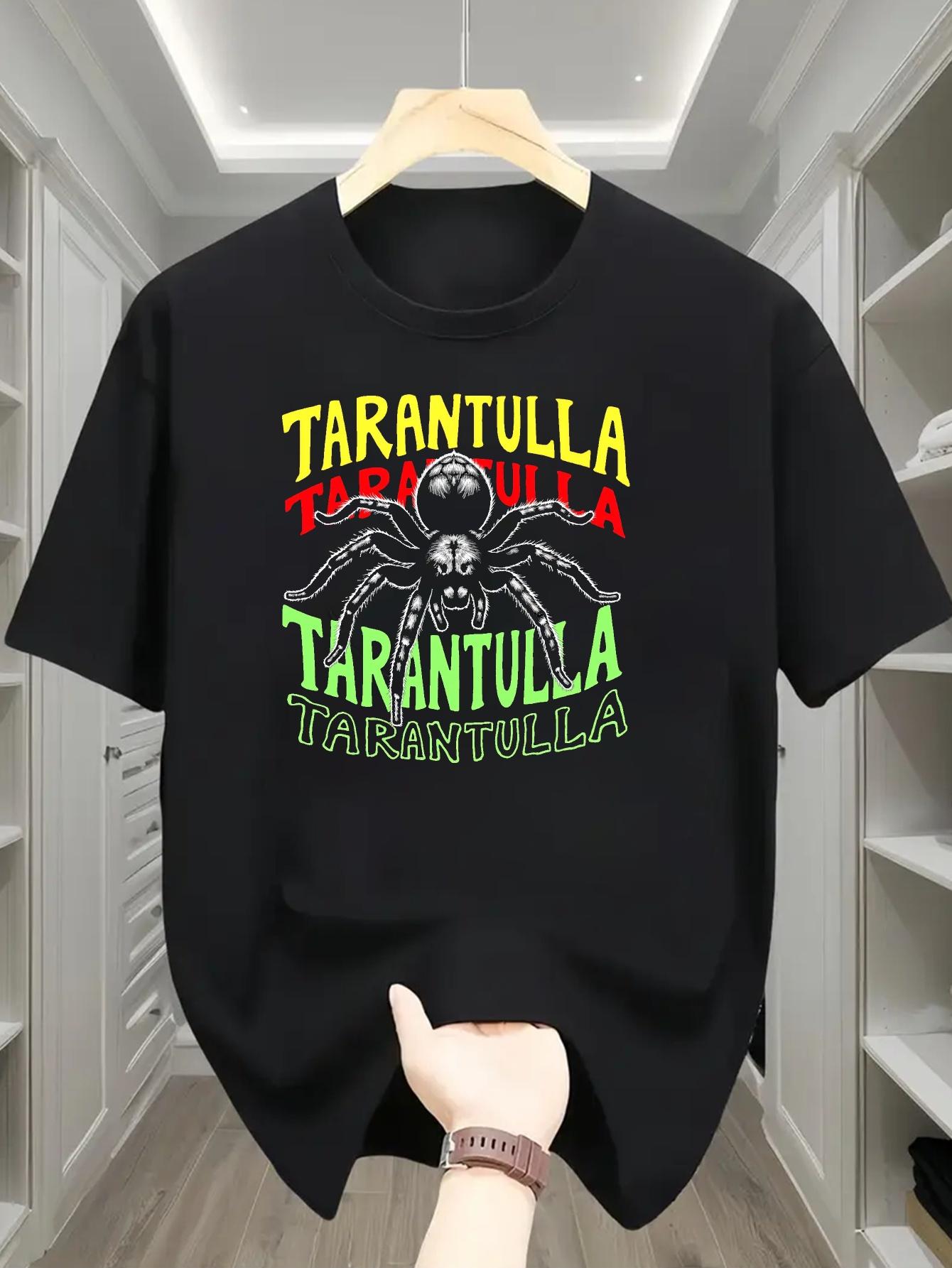 

Tarantula Graphic Print Cotton Blend T-shirt - Micro-Stretch Knit XXL