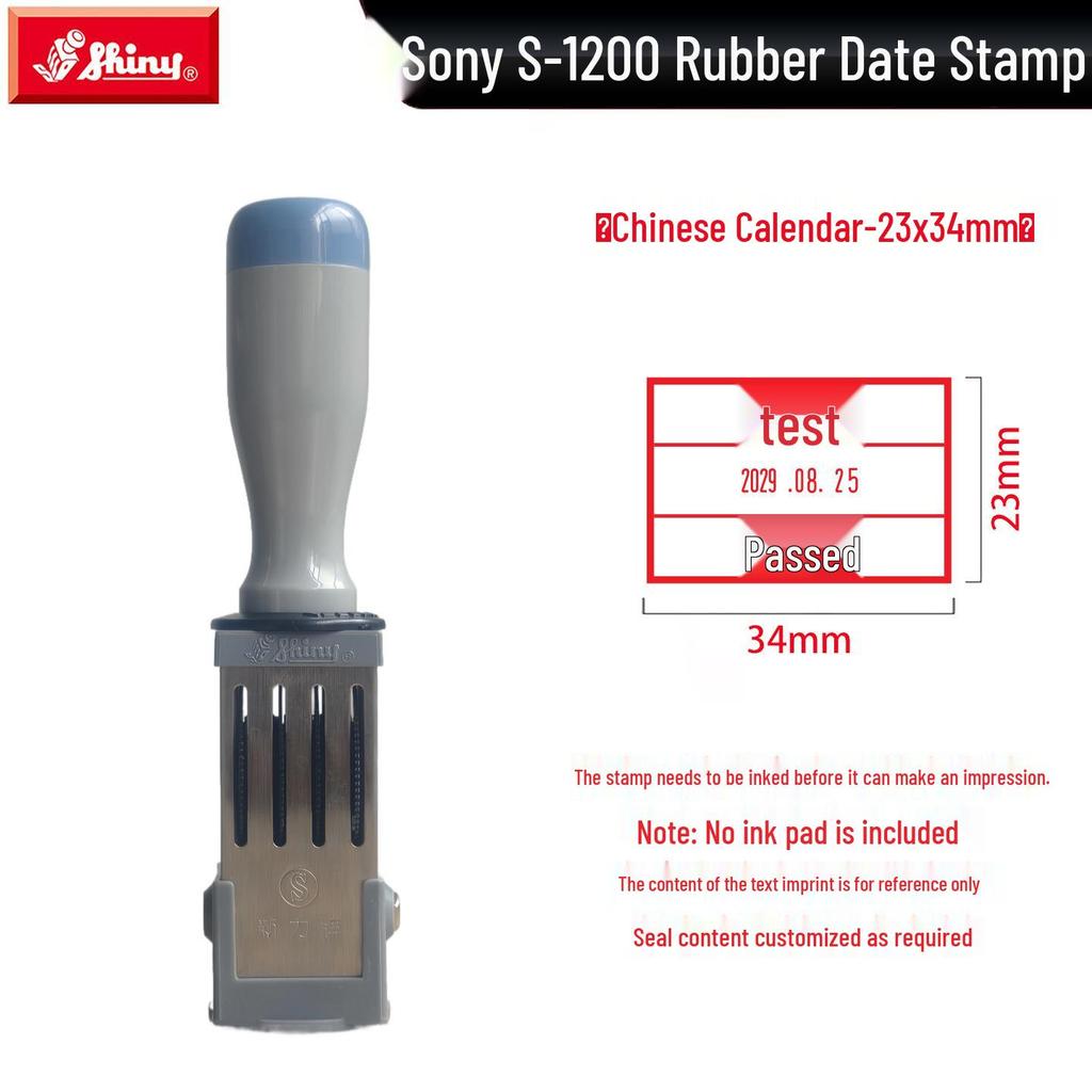 Adjustable Date & Custom Name Rubber Stamp - Shiny Dial, Personalized & Handmade Engraving