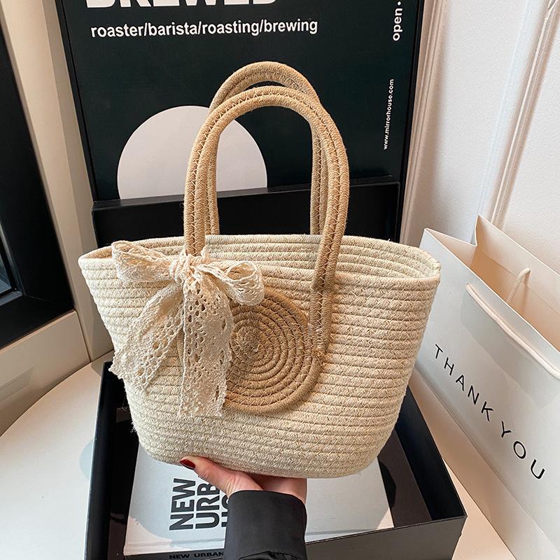 Woven Large-capacity Fashion Casual Bag 2025 Spring New Foreign Style Shoulder Underarm Bag Straw Woven Tote Bag Women's Bag