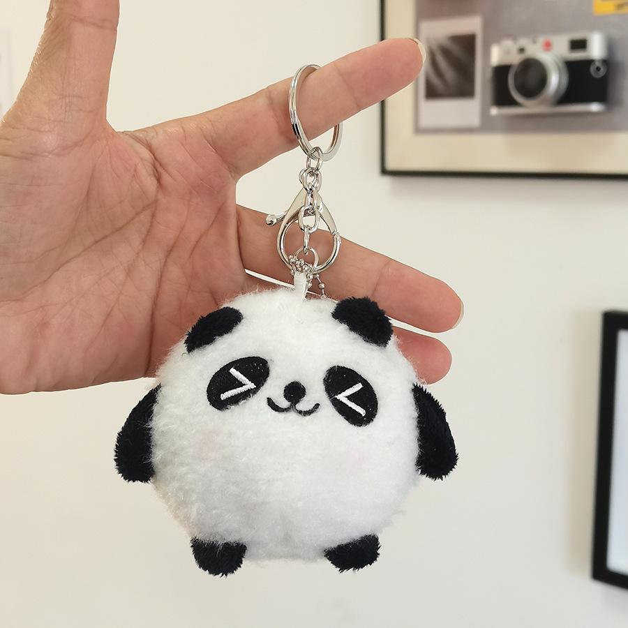Cute Cartoon Panda Plush Keychain Doll Fat Toy Bag Hanging Ornament Pendant Mini Doll
