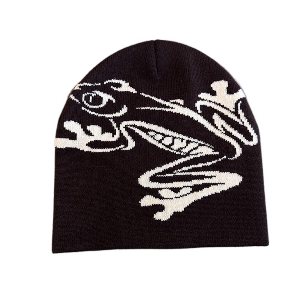 

High Quality Frog Knit Hat Keep Warm Ear Protection Knitted Beanies Warmer Bonnet for Woman/Men