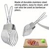 Stainless Steel Multi-Function Slicer BBQ Clip Portable Meat Ham Bread Cutter Heavy Duty Kitchen Tool for Home Outdoor Camping