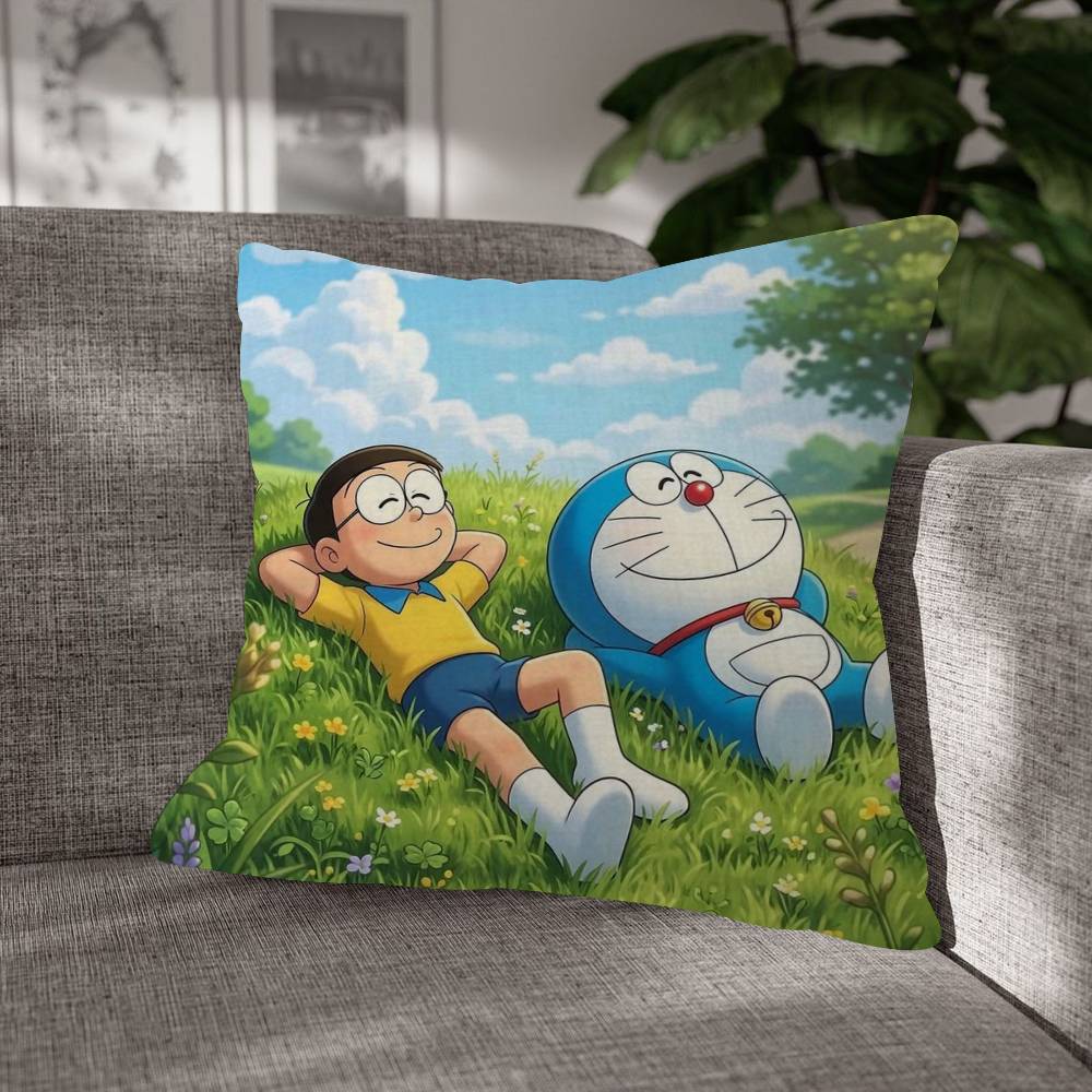 Doraemon Blue Cat Children Fashion Decorative Pillowcase Throw Cover Pillow Case Cushion For Living Room Square Home Decor