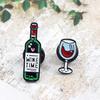 Collar Wine  Bottle Glass English Jewelry  Badge Letter Lapel  Pin