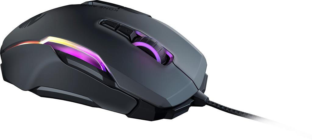 ROCCAT Kone AIMO Remastered RGBA Smart Customizable Gaming Mouse 16K Side Black Design Engineering USB-A (Owl-Eye Optical, Buttons) (German &