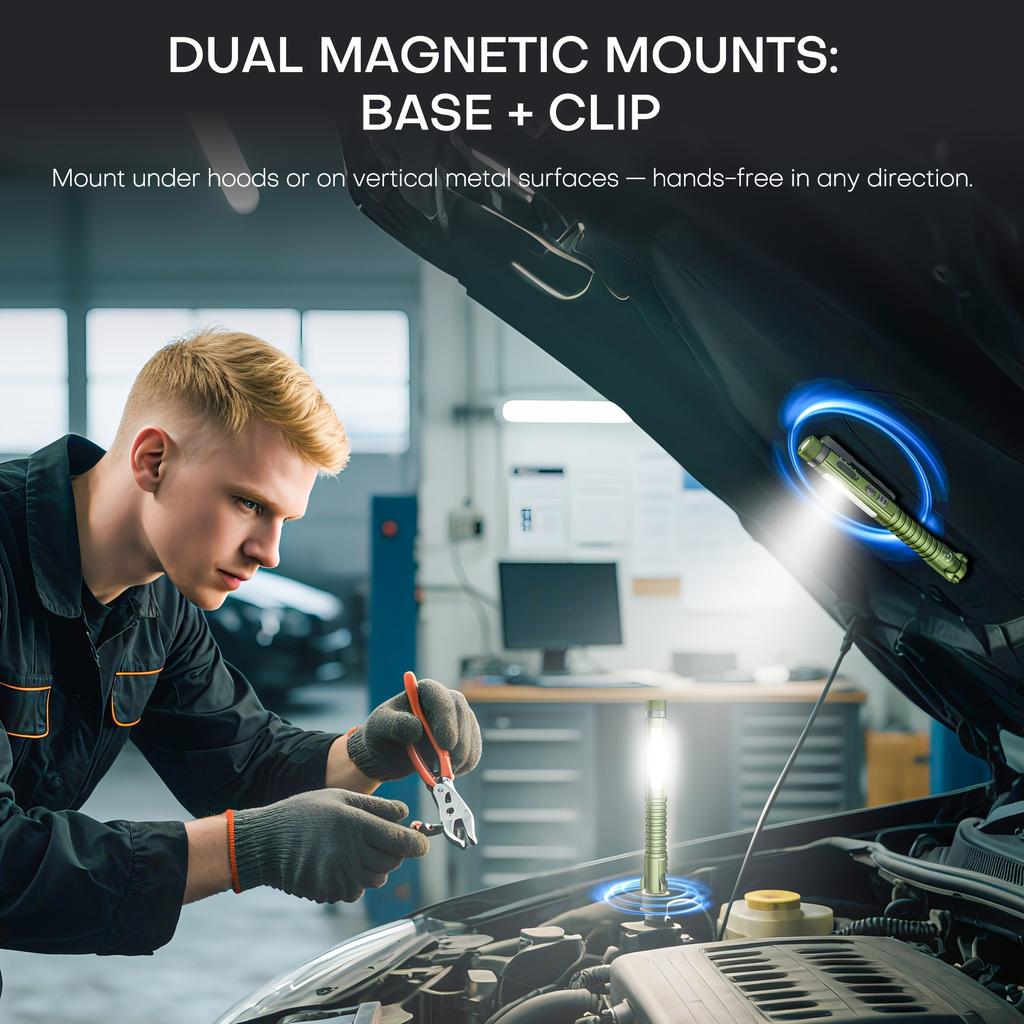 Red Laser Pointer Light EDC 700 Lumens Rechargeable Portable Flashlight With Infrared Light UV Function Magnetic Clip And Base Window Breaker