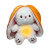 Baby Breathing Rabbit Plush Toy with Soothing Music Light Musical Strawberry Carrot Bunny Plushie