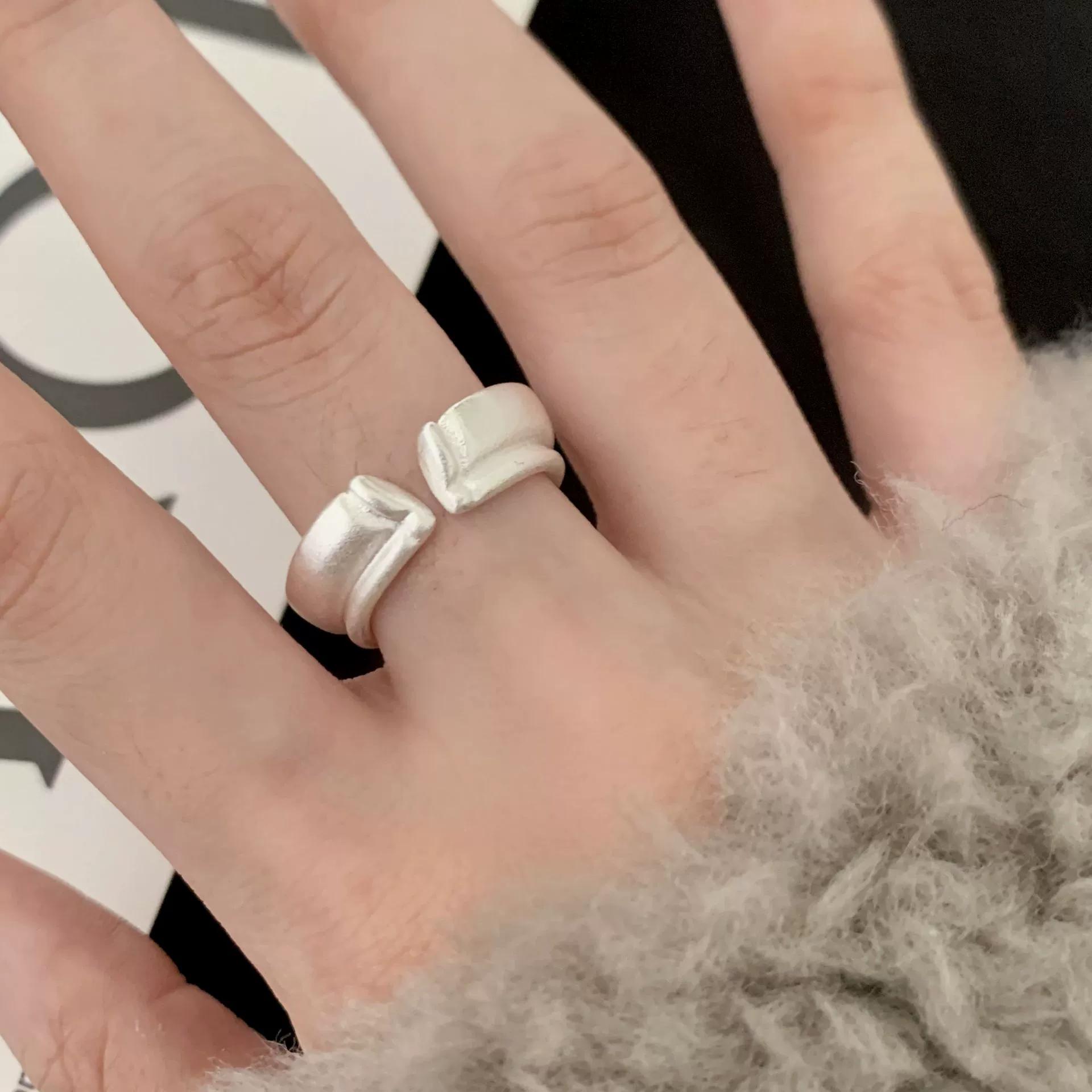 

PANJBJ 925 Sterling Silve Topaz Ring for Women Gift Lace Hollowing Out Flower Wide Versatile Grace Vintage Jewelry Dropshipping