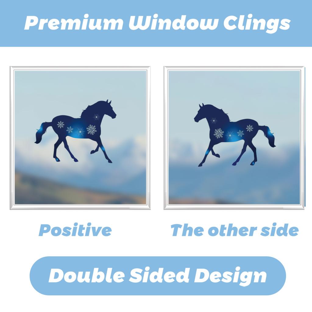 Christmas Window Stickers White Snowflake Elk Holiday Window Glass Door Decoration Stickers