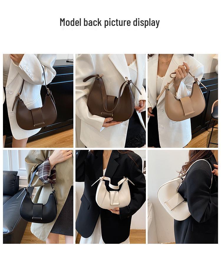 Solid Color Stylish Single Shoulder Underarm Women's Bag - 2025 Autumn/Winter Collection