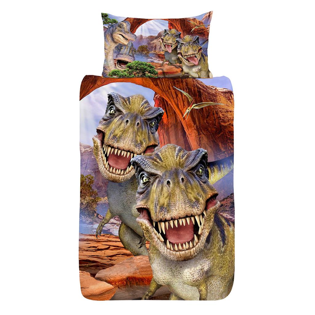Selfies Dinosaurs Reversible Duvet Set