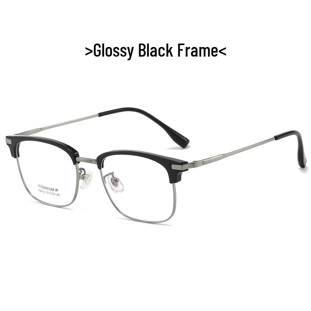 2024 Stylish Business Eyewear: TR Titanium Frame Glasses with Fade-Resistant Vacuum Electroplating - Model 15012