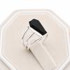 Black Onyx Coffin Ring In 925 Sterling Silver, Handmade Gothic Statement Ring, Witchy Minimalist Gemstone Jewelry