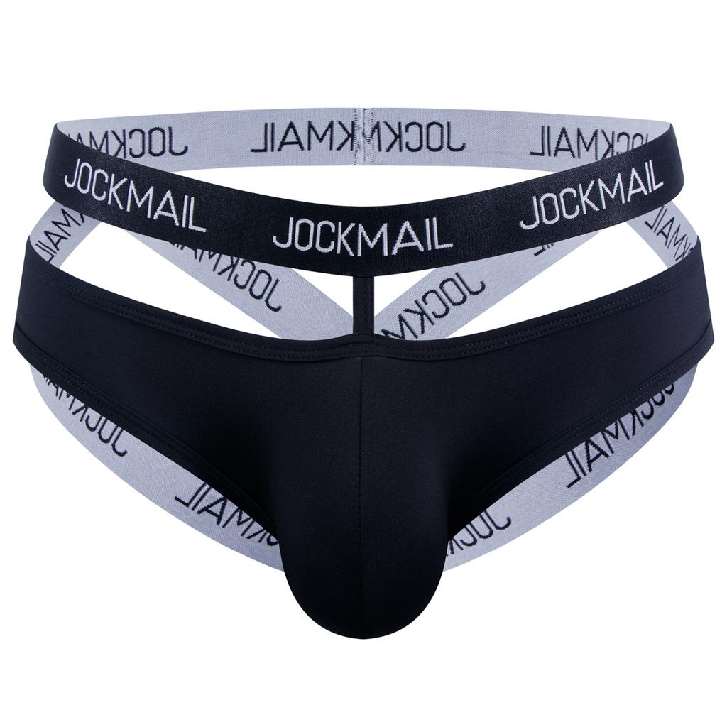 Jockstraps JOCKMAIL Elastic Band Letter Printed Fashion Ultra-thin Ice Silk Men's Thong Underwear