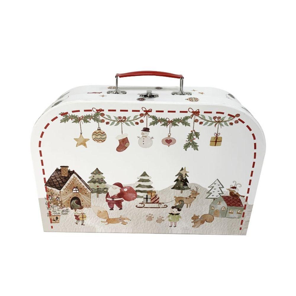 

Cardboard Christmas Gift Box Portable Suitcase New Gift Container Birthday