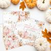 48Pcs Pink A Sweet Little Pumpkin is On The Way Napkins for Girls, Boho Little Pumpkin Baby Shower Decorations Fall Baby Shower Napkins Paper for