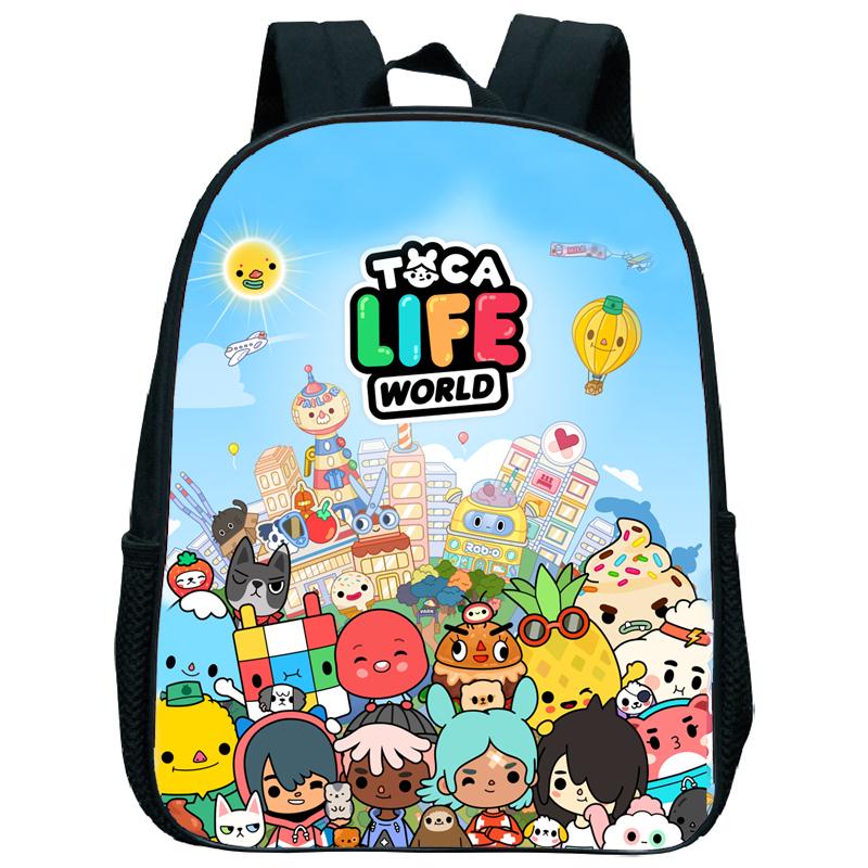

Toca Life World Рюкзак для дитячого садка Toca boca Дитячі шкільні сумки Хлопчики Дівчатка Малюк Дошкільнятко Шкільний портфель Дитячі сумки для книг Подарунок 16