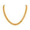 Wide-Faced Stainless Steel Mesh Chain Colored Zircon Gold Necklace Ladies 2381
