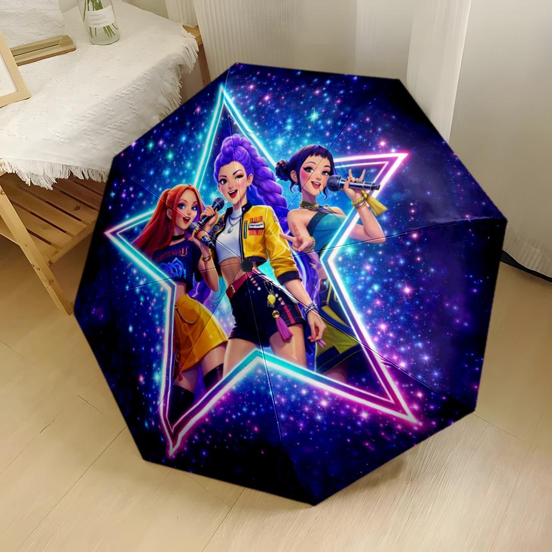1 gab. Kpop automātiskais lietussargs, kompakts