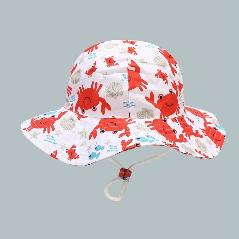 

Toddler Outdoor Sun Hat With Cartoon Dinosaur Print Design For Sunshade And Wind Resistance 54cm персиковий