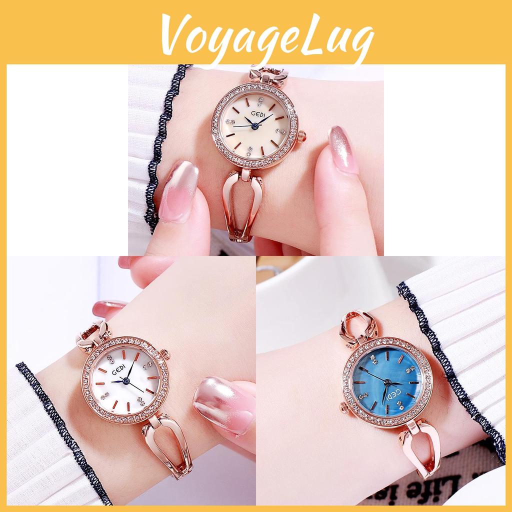 Gadi Luxury Alloy Womens Quartz Watch With Rhinestone Decor For Casual Fashion