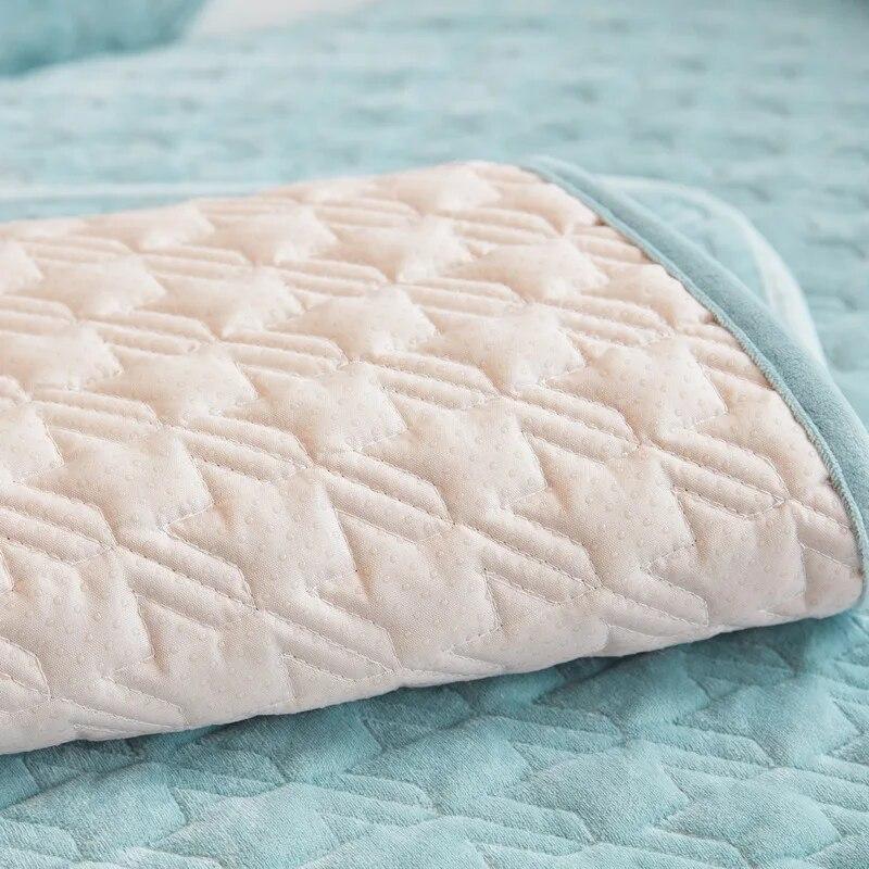Solid Color Thousand Bird Grid Sofa Cover Thicken Plush Sofa Cover Slip Resistant Couch Cover Sofa Towel for Living Room Decor