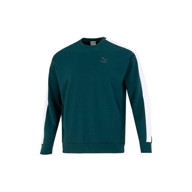 PUMA Suit Crew Neck Logo Sweatshirt Green Men s 538830-38 S
