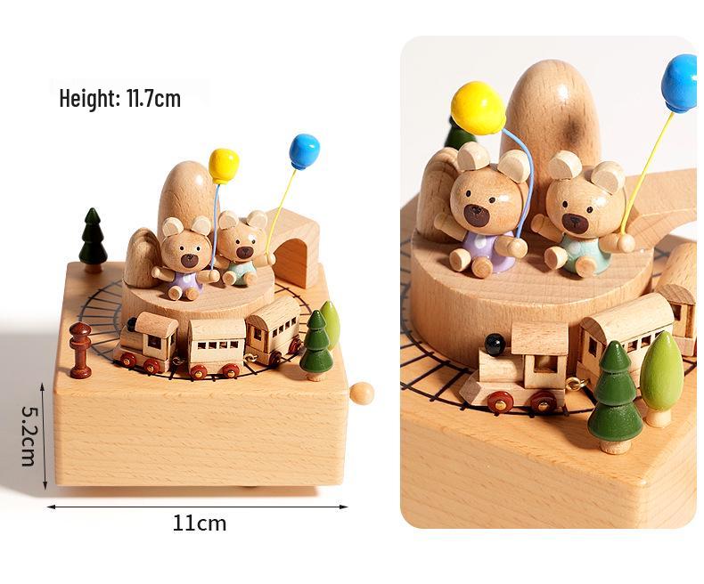Christmas Festival Wooden Music Box: Creative Children's Toy and Home Decoration Craft, Perfect Birthday Gift