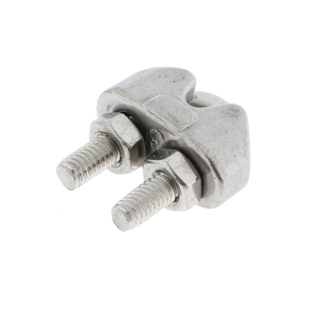 304 Stainless Steel M3//M5/M6 Bolt Saddle Clip Clamps Rope Clips 2mm /3mm /4mm /5mm /6mm /8mm