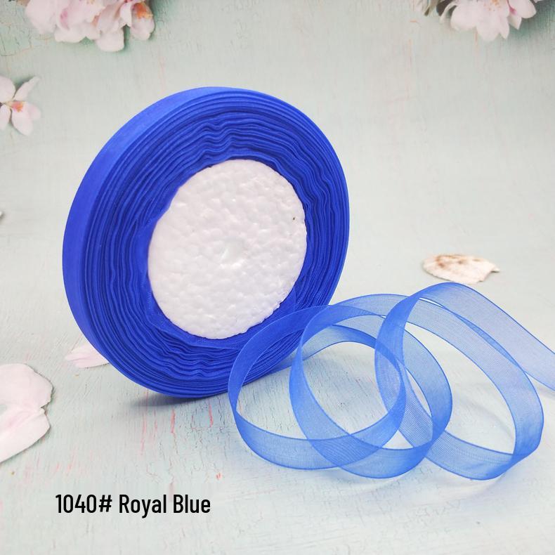 Cinta de Hilo de Nieve Transparente de 1,2 cm para Manualidades: Ganchillo, Accesorios para el Cabello, Lazos, Regalos, Empaque para Pasteles y Cajas, Cinta de Seda