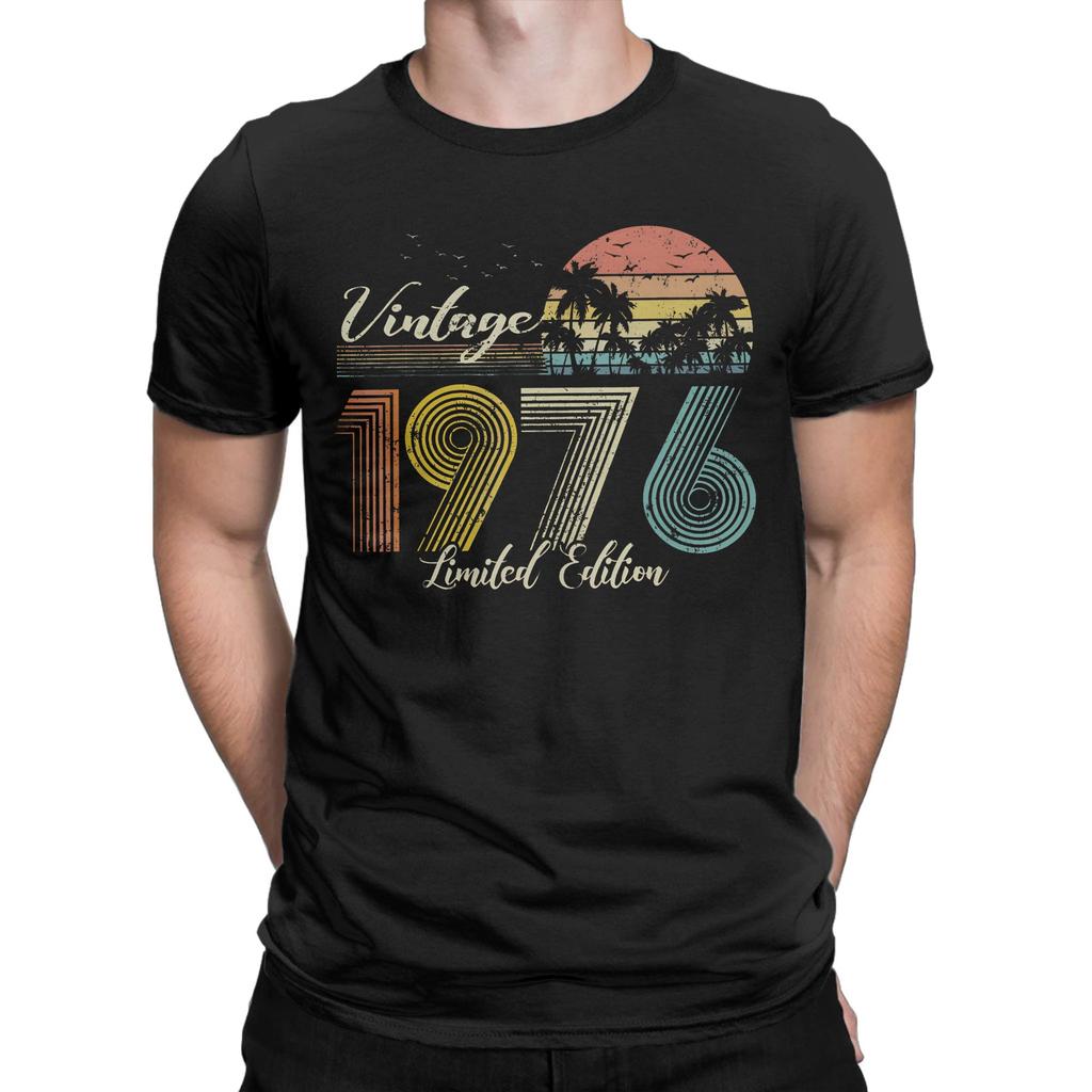 Vintage Vintage 1976 Limited Edition TShirt Men Round Neck 100 Cotton T Shirts  Short Sleeve Tees Plus Size Tops