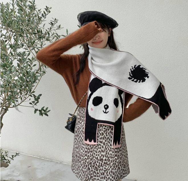 Winter Cute Women's Scarf, Woolen Shawl, Warm Scarf