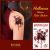 Wasserdichte Halloween-Grusel-Narben-Tattoo-Aufkleber mit Kreuzmuster für Gesicht und Arme