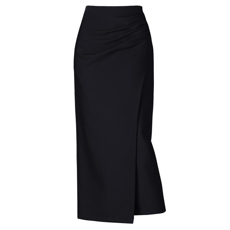 Women's Irregular Slit Pencil Skirt for Spring & Autumn – New Style Professional Straight Skirt