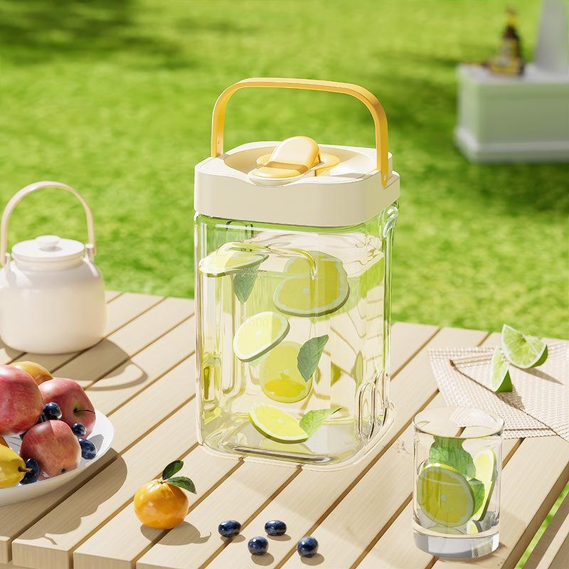 

Large Capacity Household Cold Water Kettle with Faucet for Outdoor Use - Ideal for Fruit Tea, Cold Brew & Beverages