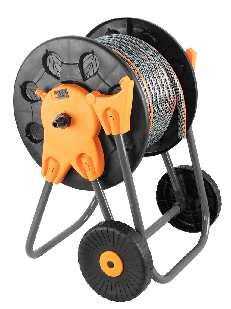 Garden hose cart, plastic, up to 60 m of 1/2" hose