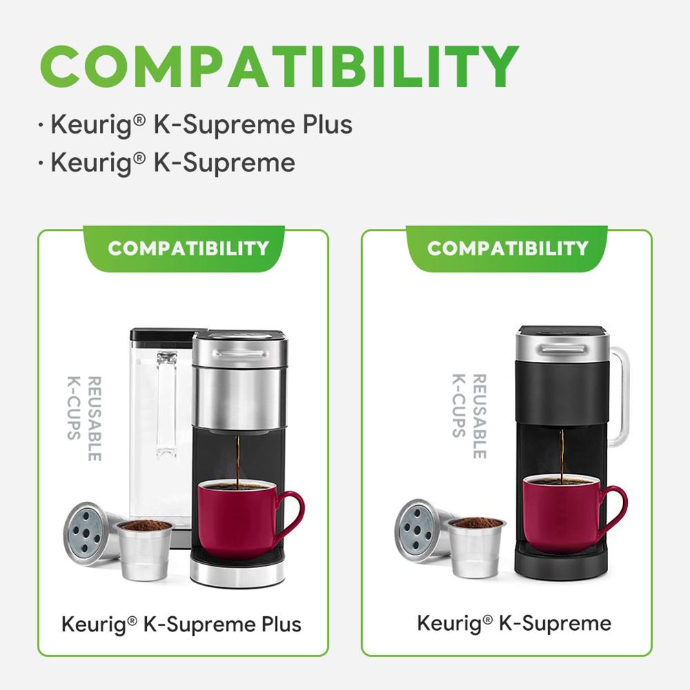 Kovový šálek kávového filtru Opakovaně použitelný koš kávového filtru Kávovary Kávovar Sítko Plnitelný pro Keurig K-supreme Plus