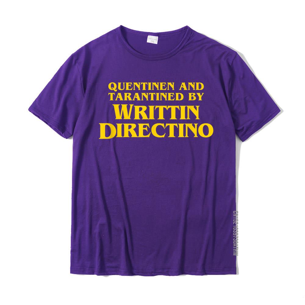Quentinen And Tarantined By Writtin Directino  Funny Meme TShirt Tops Tees Hot Sale Normal Cotton Men T Shirt Crazy