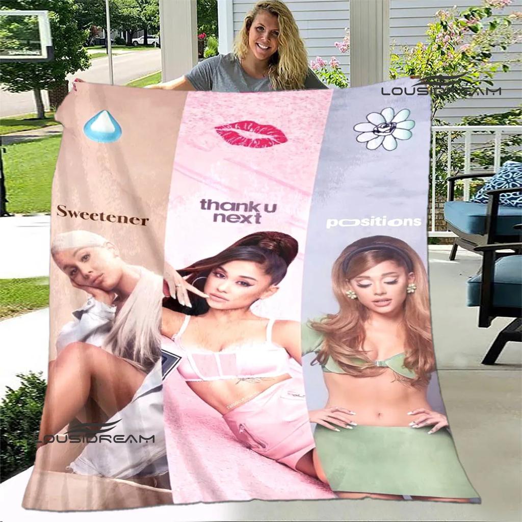 Singer Ariana grande printed blanket Flange Warm blanket soft and comfortable blankets bed linings cubre cama birthday gift