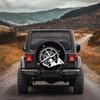 1pc 2D Flat Compass and Mountain Pattern Tire Cover, Stylish Universal Wheel Protector, Spare Tire Protection, with Adventure-Style Elements, Perfect 