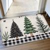 Christmas Tree Printed Floor Mat Anti Slip Mat for Entry Washbasin Small Carpet Absorbent Foot Mat Door Mat Soft and Comfortable
