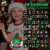 Cross Border Christmas Luminous Tattoo Stickers Children's Cartoon Santa Claus Waterproof Party Activities Holiday
