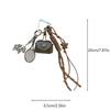 Yogodlns Trendy Leopard Print Mini Purse Keychain Bag Pendant Accesories for Backpack Maillard Braid Rope Charm Decor Accessories